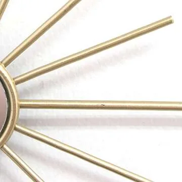 Stratton Home Decor Gold Set of 3 Mirror Burst Wall Decor, Small 10.00 W x 0.75 D x 10.00 H Med 12.00 W x 0.75 D x 12.00 H Large 14.00 W x 0.75 D x 14.00 H