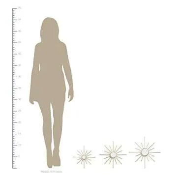 Stratton Home Decor Gold Set of 3 Mirror Burst Wall Decor, Small 10.00 W x 0.75 D x 10.00 H Med 12.00 W x 0.75 D x 12.00 H Large 14.00 W x 0.75 D x 14.00 H