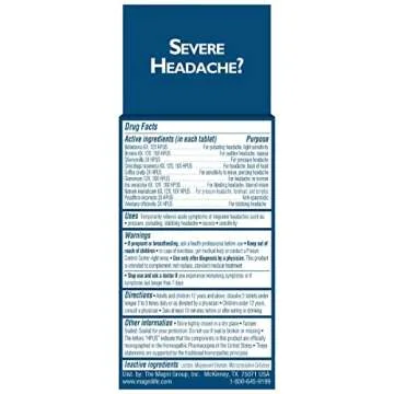 MagniLife Migraine Relief, Fact-Acting, Relieve Throbbing, Pulsating, Stabbing Headache, Ease Nausea, Light & Noise Sensitivity, and Blurred Vision - 90 Tablets