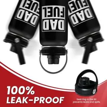 SANDJEST Dad Water Bottle 32oz - Dad Fuel Water Bottles Stainless Steel Insulated Sports Bottle with Lid, Gifts for Father from Daughter Son, Dad Gifts for Birthday Christmas Fathers Day