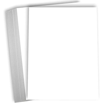 Hamilco White Cardstock Thick Paper 8 1/2 x 11" Blank Heavy Weight 100 lb Cover Card Stock - for Bro...