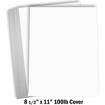 Hamilco White Cardstock Thick Paper 8.5 x 11 Inches