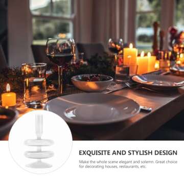 KESYOO Glass Taper Candle Holder for Elegant Home Decor