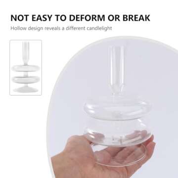 KESYOO Glass Taper Candle Holder for Elegant Home Decor
