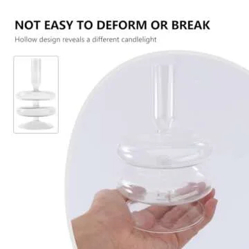 KESYOO Glass Taper Candle Holder for Elegant Home Decor