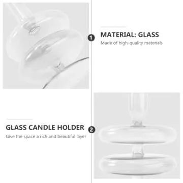 KESYOO Glass Taper Candle Holder for Elegant Home Decor