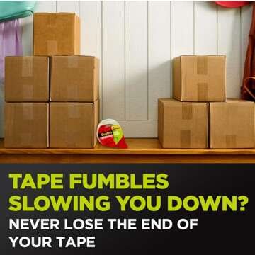 Smooth, Reliable Scotch Sure Start Packing Tape - 2 Rolls