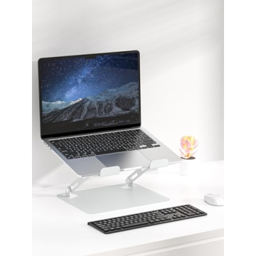 SOUNDANCE Adjustable Laptop Stand - Ergonomic Metal Riser for Any Age