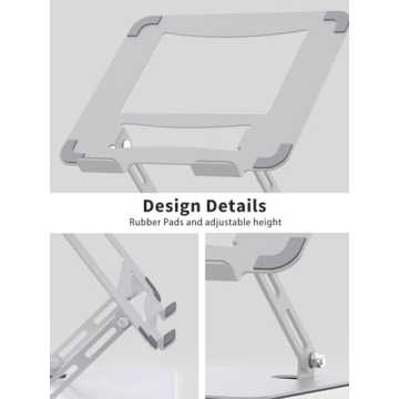 SOUNDANCE Adjustable Laptop Stand - Ergonomic Metal Riser for Any Age