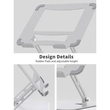 SOUNDANCE Adjustable Laptop Stand - Ergonomic Metal Riser for Any Age