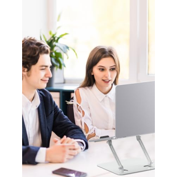 SOUNDANCE Adjustable Laptop Stand - Ergonomic Metal Riser for Any Age