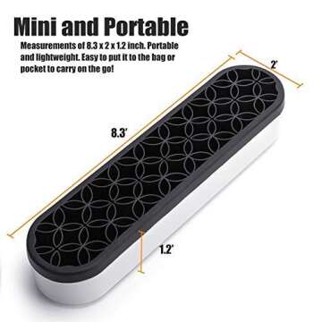 Ofone Silicone Makeup Brush Holder Desktop Beauty Tool Organizer and Cosmetic Storage Box with 3 Different Size Holes Multi-Function Cosmetic Display Cases for Lipstick and Pen Store (Black and White)