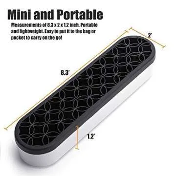 Ofone Silicone Makeup Brush Holder Desktop Beauty Tool Organizer and Cosmetic Storage Box with 3 Different Size Holes Multi-Function Cosmetic Display Cases for Lipstick and Pen Store (Black and White)