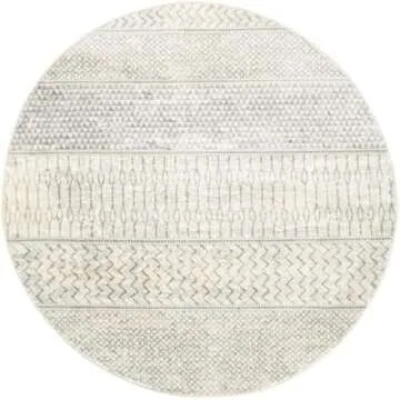 Livabliss Hana Modern Moroccan Area Rug,4'3" x 5'11",Silver Grey