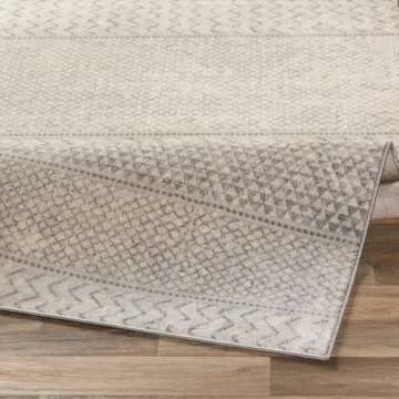 Livabliss Hana Modern Moroccan Area Rug,4'3" x 5'11",Silver Grey