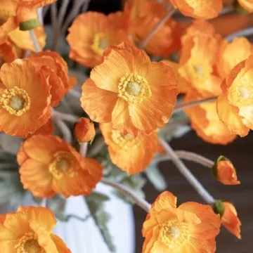 DUYONE Artificial Poppy Flowers - Versatile Home & Party Decor