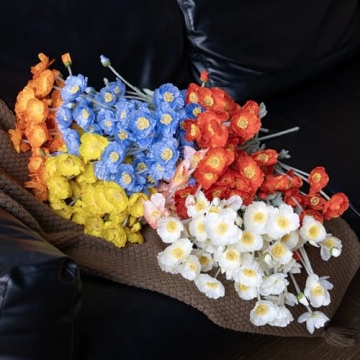 DUYONE Artificial Poppy Flowers - Versatile Home & Party Decor