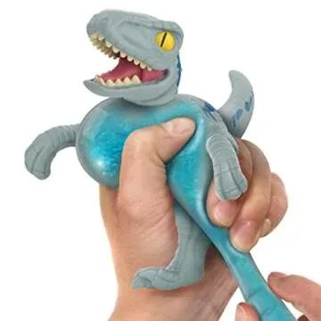 Chomp Attack Stretch Blue Velociraptor Action Figure