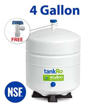 tankRo RO132-TNK RO Water Filtration System Expansion Tank 4 Gallon Capacity – NSF Certified – C...