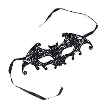 Kinhowly Women's Halloween Costumes, Halloween Skeleton Cape Poncho for Women Gifts,Includes Halloween Masquerade Mask (White)