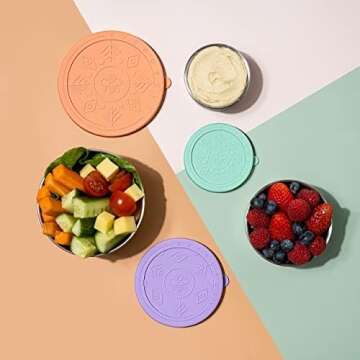 Everusely 3-Piece Stainless Steel Food Containers Set