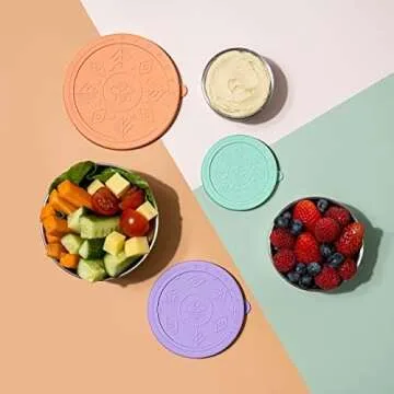 Everusely 3-Piece Stainless Steel Food Containers Set