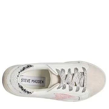 Steve Madden Girls Shoes Girls Rezume Sneaker, White Multi, 2 Little Kid