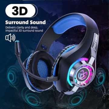 Gaming Headset with Noise Canceling Mic for Gamers