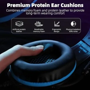 Gaming Headset with Noise Canceling Mic for Gamers