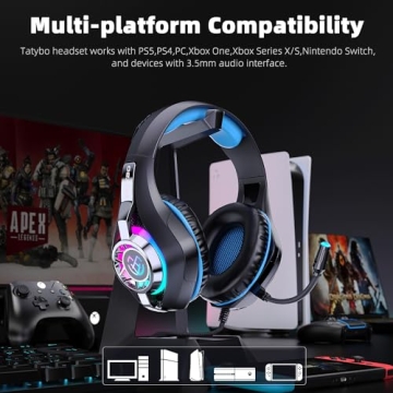 Gaming Headset with Noise Canceling Mic for Gamers