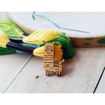 Llama Needle Minder - Magnetic Cross Stitch Tool