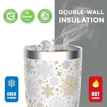 HAUSHOF 20oz Christmas Tumbler with 3D Design