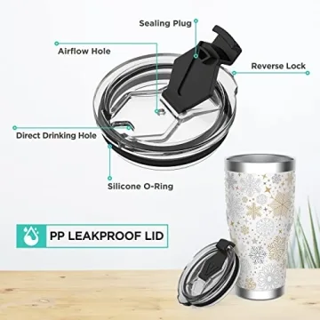 HAUSHOF 20oz Christmas Tumbler with 3D Design