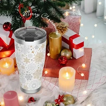 HAUSHOF 20oz Christmas Tumbler with 3D Design
