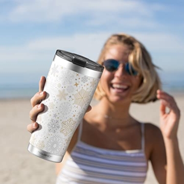 HAUSHOF 20oz Christmas Tumbler with 3D Design