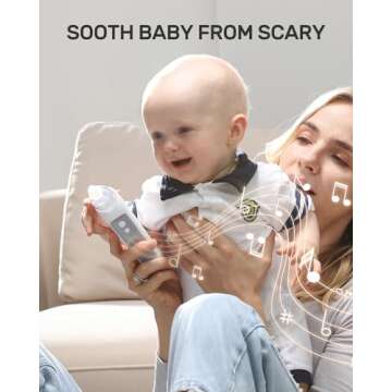 HEYVALUE Nasal Aspirator for Baby, Baby Nose Sucker, Electric Nasal Aspirator for Toddler, Baby Nose Cleaner with 3 Silicone Tips, Adjustable Suction Level and Music Volume