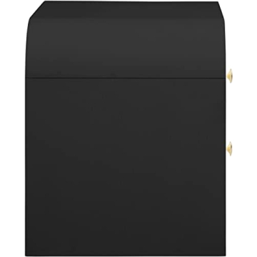 Meridian Nightstand with Elegant Gold & Chrome Handles