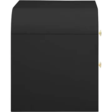 Meridian Nightstand with Elegant Gold & Chrome Handles