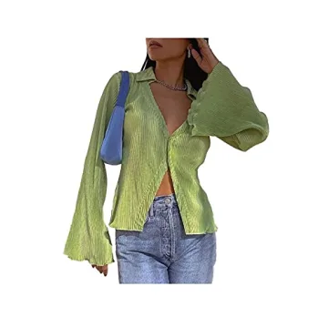 LYANER Women's Stylish Deep V Neck Blouse for All Occasions