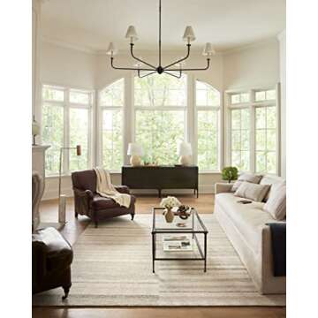 Loloi Chris Loves Julia Chris Collection CHR-02 Natural/Sage 7'-9'' x 9'-9'', .50" Pile Height, Area Rug