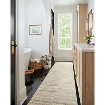 Loloi Chris Loves Julia Chris Collection CHR-02 Natural/Sage 7'-9'' x 9'-9'', .50" Pile Height, Area Rug