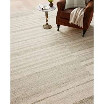 Loloi Chris Loves Julia Chris Collection CHR-02 Natural/Sage 7'-9'' x 9'-9'', .50" Pile Height, Area Rug