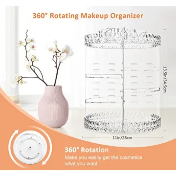 Elegant 360 Degree Rotating Makeup Organizer - DreamGenius