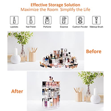Elegant 360 Degree Rotating Makeup Organizer - DreamGenius