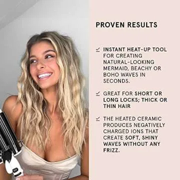 BONDIBOOST Wave Wand Hair Curling Iron for Gorgeous Waves