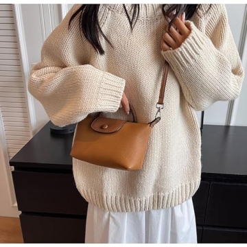 VesaNa Yoolo Fashion Crossbody Bags for Women - quilted crossbody bags for women,2023 Autumn New Shoulder Bags Handbags（Brown）