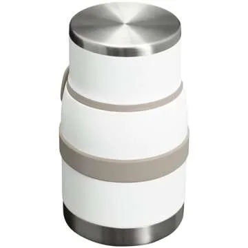 Stanley Adventure to-Go Food Jar and Spork 24 oz | Vacuum Insulated Thermos Food Container | Wide Mouth Screw On Lid | Stainless Steel | BPA-Free | Frost