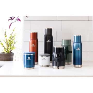 Stanley Adventure to-Go Food Jar and Spork 24 oz | Vacuum Insulated Thermos Food Container | Wide Mouth Screw On Lid | Stainless Steel | BPA-Free | Frost