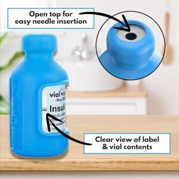 VIAL SAFE Insulin Vial Protector Case for 10mL Bottles