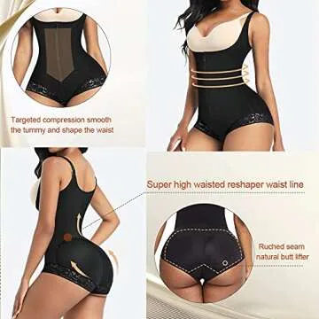 FeelinGirl Colombianas Shapewear for Women Tummy Control Post Surgery Compression Garment Body Shaper Girdle